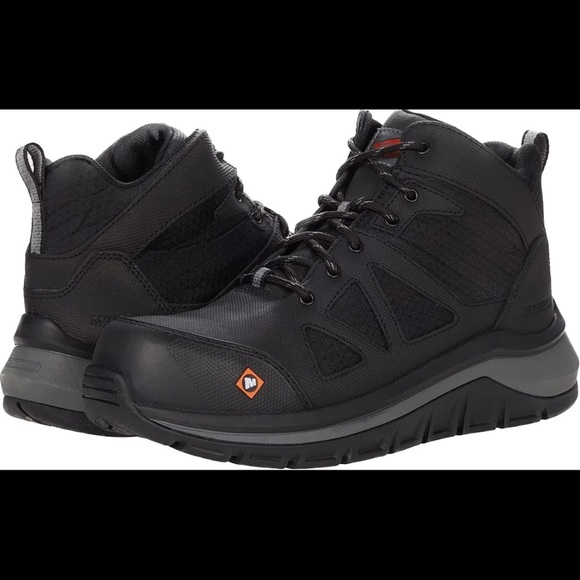 Merrell Fullbench Speed Mid Cf Black Work & Safety Boots - Picture 1 of 8